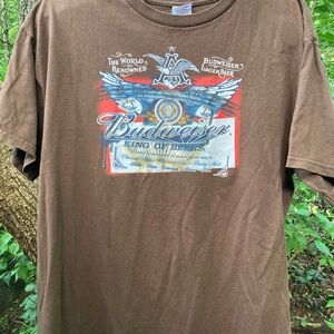 Vintage 1990’s Budweiser King Of Beers T-Shirt Men’s XL Brown World Renowned